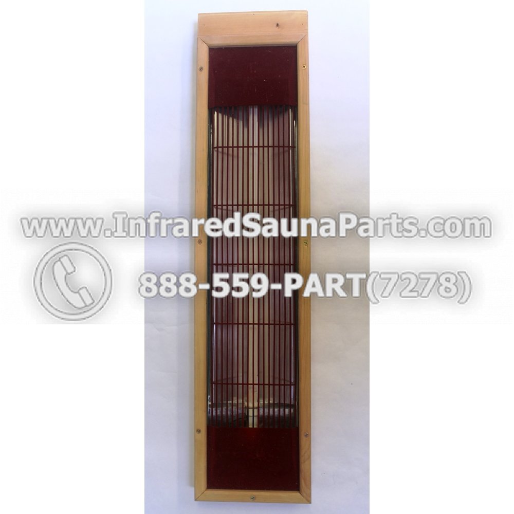 INFRARED SAUNA HEATER WITH HOUSING / COMPLETE ASSEMBLY IN RED 22 INCH