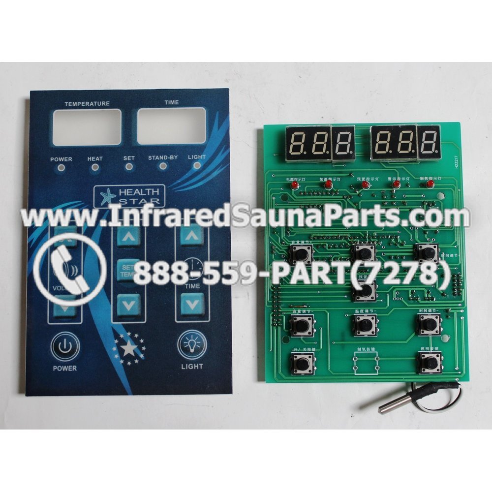 CIRCUIT BOARD WITH FACEPLATE HEALTHSTAR SAUNA H 23217 MAIN CIRCUIT