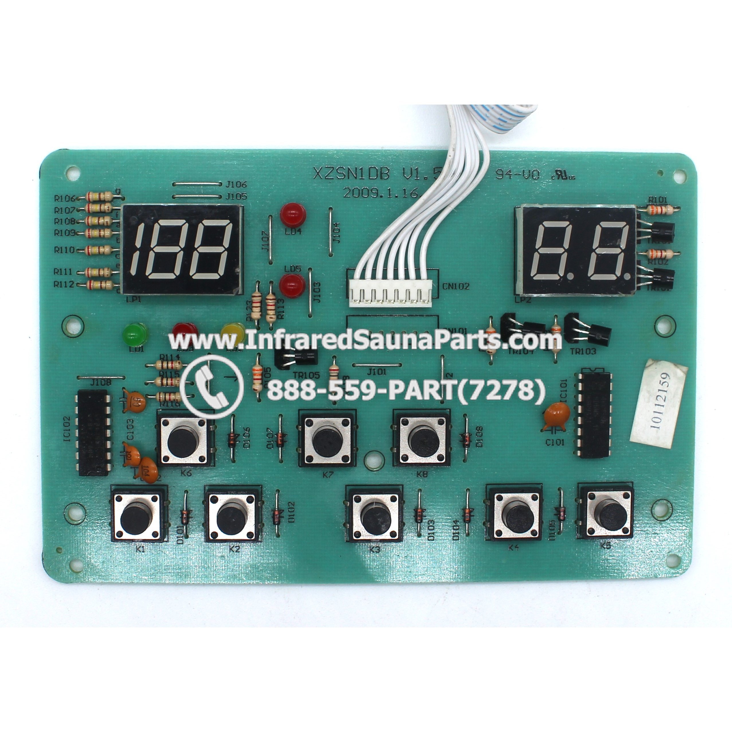 CIRCUIT BOARD TOUCHPAD HOTWIND INFRARED SAUNA XZSN1DB V1.5 CIRCUIT