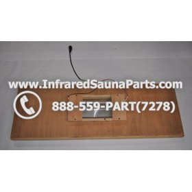WOOD BENCH HEATERS - Bench 3 - 13.5" Ceramic Heater Hemlock Wood with Black Grill 2