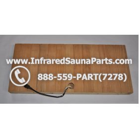 WOOD BENCH HEATERS - Bench 4 - 25" Ceramic Heater Hemlock Wood with Maroon Grill 2