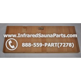 WOOD BENCH HEATERS - Bench 4 - 25" Ceramic Heater Hemlock Wood with Maroon Grill 4
