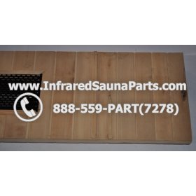 WOOD BENCH HEATERS - Bench 6 - 22" Ceramic Heater Hemlock Wood with Black Grill 2