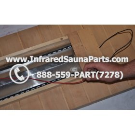 WOOD BENCH HEATERS - Bench 9 - 22" Ceramic Heater Hemlock Wood with Black Grill 3