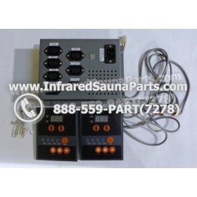 COMPLETE CONTROL POWER BOX WITH CONTROL PANEL - COMPLETE CONTROL POWER BOX FOR  INFRARED SAUNA 110v 120v WITH TWO CONTROL PANELS UNIVERSAL 6