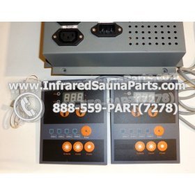 COMPLETE CONTROL POWER BOX WITH CONTROL PANEL - COMPLETE CONTROL POWER BOX FOR  INFRARED SAUNA 110v 120v WITH TWO CONTROL PANELS UNIVERSAL 7