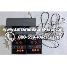 COMPLETE CONTROL POWER BOX WITH CONTROL PANEL - COMPLETE CONTROL POWER BOX FOR  INFRARED SAUNA 110v 120v WITH TWO CONTROL PANELS UNIVERSAL 11
