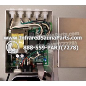 COMPLETE CONTROL POWER BOX WITH CONTROL PANEL - COMPLETE CONTROL POWER BOX AIRWALL INFRARED SAUNA WITH BLACK CONTROL PANEL 7