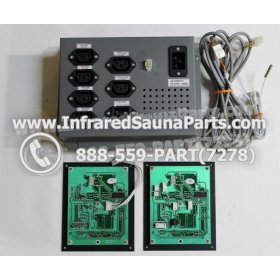 COMPLETE CONTROL POWER BOX WITH CONTROL PANEL - COMPLETE CONTROL POWER BOX FOR  INFRARED SAUNA 110v 120v WITH TWO CONTROL PANELS UNIVERSAL 28