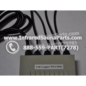 COMPLETE CONTROL POWER BOX 110V / 120V - COMPLETE CONTROL POWER BOX 110V / 120V DELUXE INFRARED SAUNA WITH 8 HEATER PLUGS v1 3