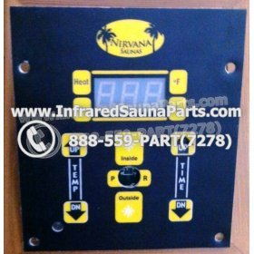 COMPLETE CONTROL POWER BOX WITH CONTROL PANEL - COMPLETE CONTROL POWER BOX NIRVANA SAUNAS 110V  220V SN20051124185 WITH CIRCUIT BOARD SN 20051124279 AND FACEPLATE AND REMOTE CONTROL WITH WIRING 13