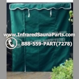 Teja/Rust - RAIN COVER FOR 5 PERSON INFRARED SAUNA IN RUST FINISH 1