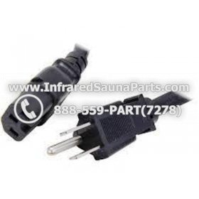 POWER CORD - POWER CORD 8ft NEMA 5-15P USA 3 pin Plug to C15 SJT 3