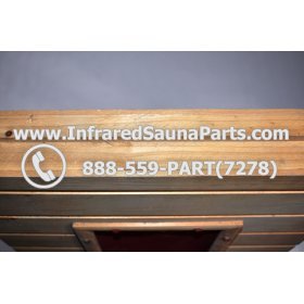 WOOD BENCH HEATERS - Bench 4 - 25" Ceramic Heater Hemlock Wood with Maroon Grill 5