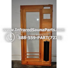 WOOD SAUNA WALLS - HEMLOCK WOOD SAUNA PANEL + DOOR ( 35.5" x 69.5" ) 13