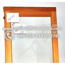 WOOD SAUNA WALLS - HEMLOCK WOOD SAUNA PANEL WITH GLASS ( 71.2" x 24" ) 3
