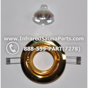 COMPLETE LIGHT ASSEMBLY 12V - COMPLETE LIGHT ASSEMBLY 1 HOUSING IN GOLD FINISH WITH 1 BULB 12V 1