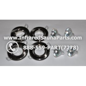 COMPLETE LIGHT ASSEMBLY 12V - COMPLETE LIGHT ASSEMBLY 4 HOUSING IN SILVER FINISH WITH 4 BULBS 12V 3