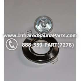 COMPLETE LIGHT ASSEMBLY 12V - COMPLETE LIGHT ASSEMBLY 1 HOUSING IN SILVER FINISH WITH 1 BULB 12V 2