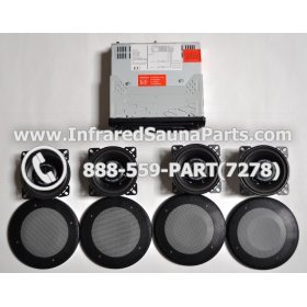 COMPLETE STEREO + SPEAKERS + COVERS - COMPLETE STEREO SYSTEM YKAMFG A-6150M WITH 4 SPEAKERS 1