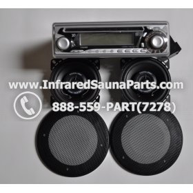 COMPLETE STEREO + SPEAKERS + COVERS - COMPLETE STEREO SYSTEM CD-2000 WITH 2 SPEAKERS 3