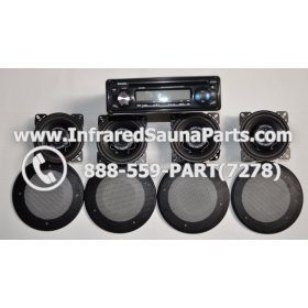 COMPLETE STEREO + SPEAKERS + COVERS - COMPLETE STEREO SYSTEM KAIZHEN KZ-5081 WITH 4 SPEAKERS 3