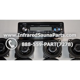 COMPLETE STEREO + SPEAKERS + COVERS - COMPLETE STEREO SYSTEM KAIZHEN KZ-5081 WITH 4 SPEAKERS 4