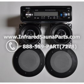 COMPLETE STEREO + SPEAKERS + COVERS - COMPLETE STEREO SYSTEM KAIZHEN KZ-5081 WITH 2 SPEAKERS 3