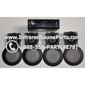 COMPLETE STEREO + SPEAKERS + COVERS - COMPLETE STEREO SYSTEM PC-3681 WITH 4 SPEAKERS 3