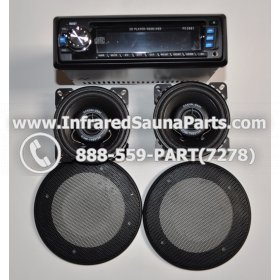 COMPLETE STEREO + SPEAKERS + COVERS - COMPLETE STEREO SYSTEM PC-3681 WITH 2 SPEAKERS 3