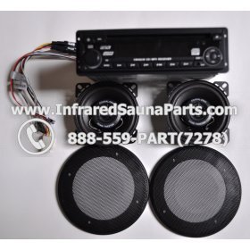 COMPLETE STEREO + SPEAKERS + COVERS - COMPLETE STEREO SYSTEM CM-4021R WITH 2 SPEAKERS 4