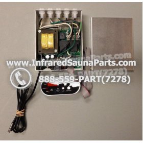 COMPLETE CONTROL POWER BOX WITH CONTROL PANEL - COMPLETE CONTROL POWER BOX EZE INFRARED SAUNA WITH BLACK CONTROL PANEL 3