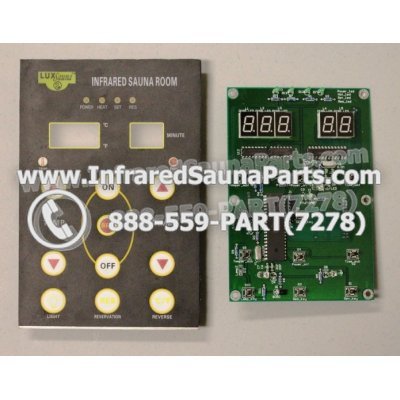 CIRCUIT BOARDS WITH  FACE PLATES - CIRCUIT BOARD WITH FACE PLATE LUX INFRARED SAUNA MAIN 1
