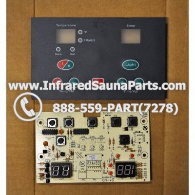 CIRCUIT BOARDS WITH  FACE PLATES - CIRCUIT BOARD WITH FACE PLATE SAUNAGEN INFRARED SAUNA WXYZLYCA23V10 1