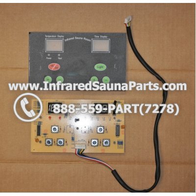 CIRCUIT BOARDS WITH  FACE PLATES - CIRCUIT BOARD WITH FACE PLATE SAUNAGEN INFRARED SAUNA NYSN2DB V3.2F AND WIRE 1