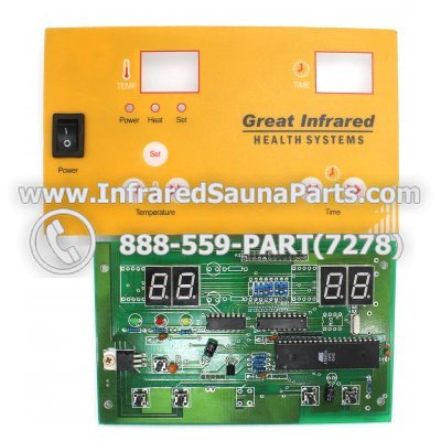 CIRCUIT BOARDS WITH  FACE PLATES - CIRCUIT BOARD WITH FACE PLATE ZENAWAKENING  INFRARED SAUNA 10J0460 1