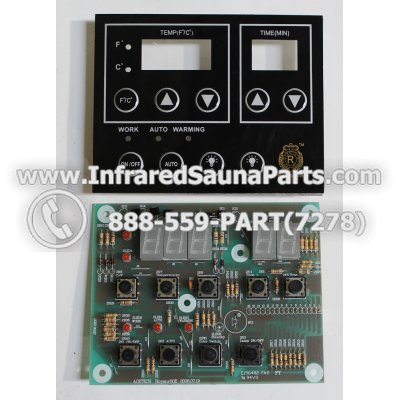 CIRCUIT BOARDS WITH  FACE PLATES - CIRCUIT BOARD WITH FACEPLATE E 156482 9 BUTTONS 1