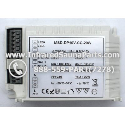 ADAPTERS / TRANSFORMERS - ADAPTERS TRANSFORMERS 110V /120V MSD-DP10V-CC-20W DIMMABLE 1