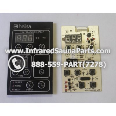CIRCUIT BOARDS WITH  FACE PLATES - CIRCUIT BOARD WITH FACEPLATE AOK-SP4262B V03 HELISA SAUNA 1