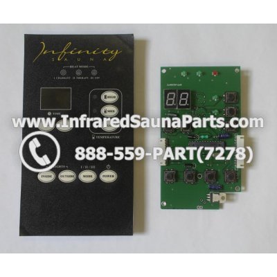 CIRCUIT BOARDS WITH  FACE PLATES - CIRCUIT BOARD WITH FACEPLATE 2P0050FDA0 FOR INFINITY INFRARED SAUNA MAIN 1