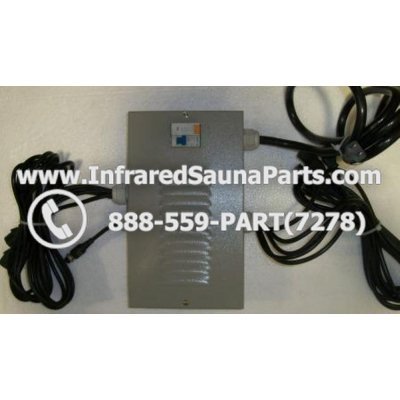 COMPLETE CONTROL POWER BOX 220V / 240V - COMPLETE CONTROL POWER BOX 220V / 240V DELUXE INFRARED SAUNA WITH 8 FEMALE PLUGS 1