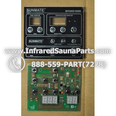 CIRCUIT BOARDS WITH  FACE PLATES - CIRCUIT BOARD WITH FACE PLATE SRZHX001 - (10 BUTTONS) SUNMATE 1