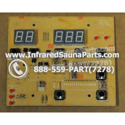 CIRCUIT BOARDS / TOUCH PADS - CIRCUIT BOARD  TOUCHPAD GAIA INFRARED SAUNA SRZHX00D - (8 BUTTONS) 1