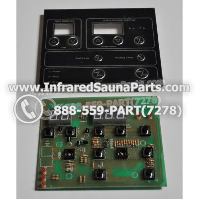 CIRCUIT BOARDS WITH  FACE PLATES - CIRCUIT BOARD WITH FACE PLATE YX32764-3  (9 BUTTONS) MASTERSAUNA 1