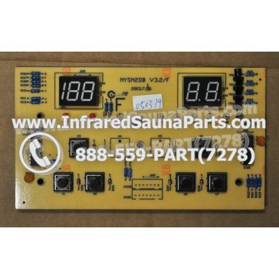 CIRCUIT BOARDS / TOUCH PADS - CIRCUIT BOARD  TOUCHPAD WASAUNA INFRARED SAUNA NYSN2DB V3.2 F 1