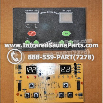 CIRCUIT BOARDS WITH  FACE PLATES - CIRCUIT BOARD WITH FACE PLATE SAUNA KING INFRARED SAUNA NYSN2DB V3.2F 1