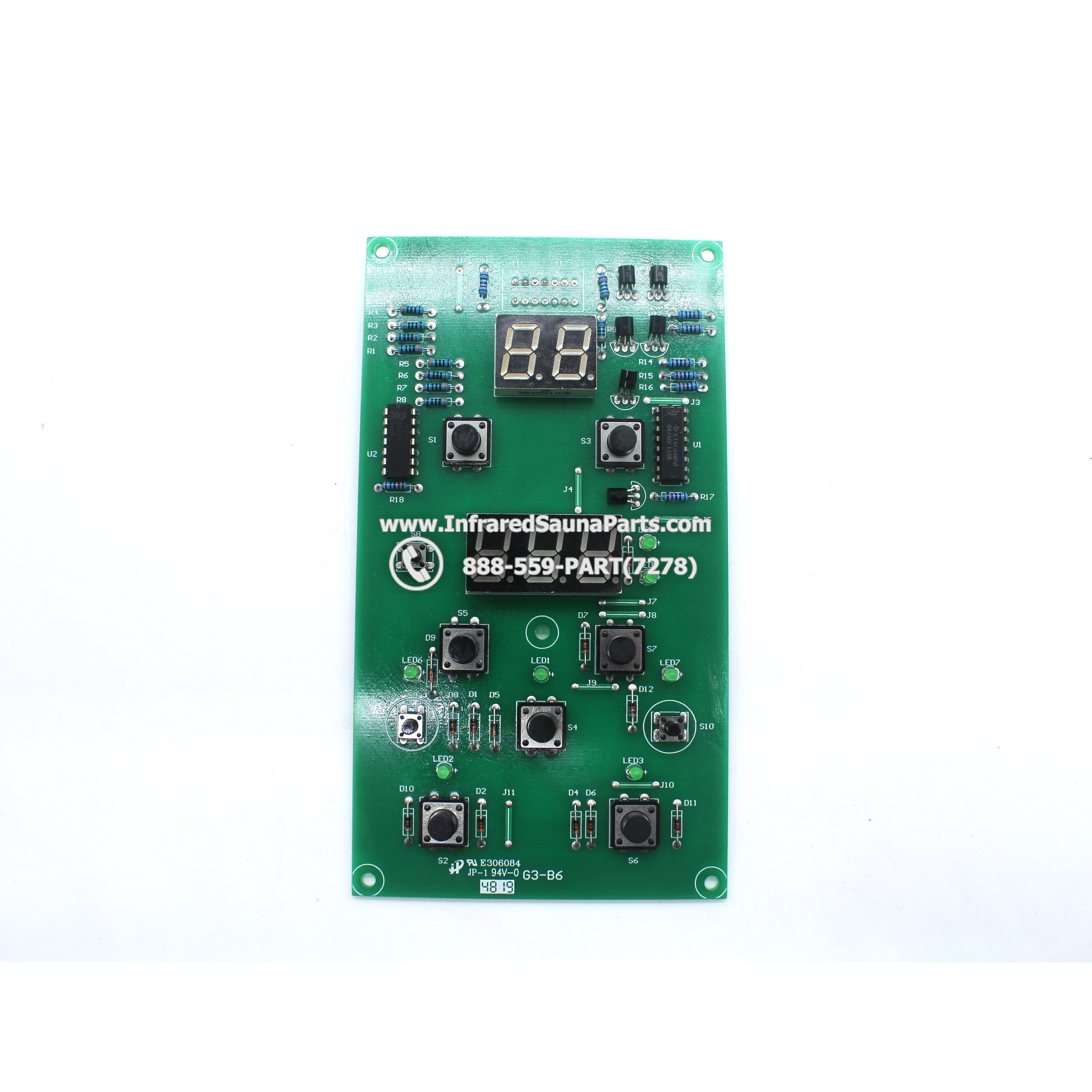 CIRCUIT BOARDS / TOUCH PADS - E306084 JP-1 94V-0 G3-B6 (10 BUTTONS) CIRCUIT  BOARDS / TOUCH PADS